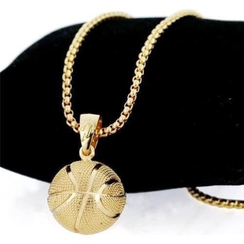 Basketball Football Pendant Necklace Mens Necklace New Style Fashion Metal Pendant Accessories Party Jewelry Two Colors