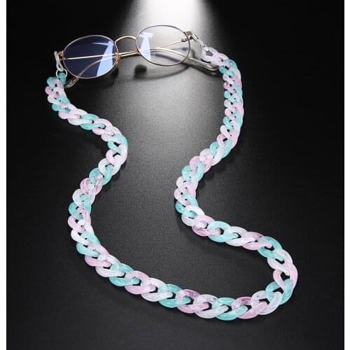 Teamer Acrylic Glasses Chain Mask Chain Fashioin Sunglasses Chain Lanyard Eyewear Accessories for Women Strap Hanging Neck Cord