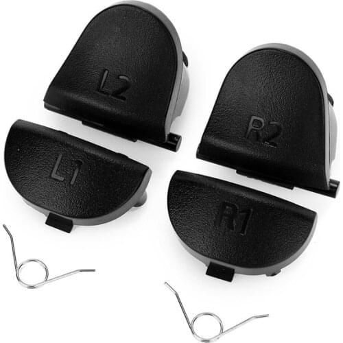 Black Replace Buttons R1 L1 R2 L2 Triggers for Dualshock 4 For PS4 Controller Game Accessaries PS4 Button with 2 Spring
