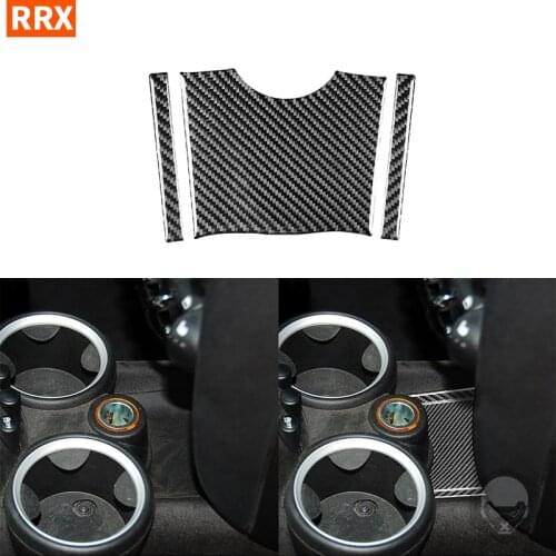 For Mini Cooper Hardtop R56 Clubman R55 Convertible R57 Carbon Fiber Stickers Console Panel Car Interior Styling Accessories