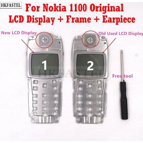For Nokia 1100 Original Mobile Phone LCD screen digitizer display+Display Frame Free Tools