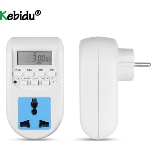 EU Plug Smart Digital Timer Energy Saving Timer Programmable Electronic Timer Socket Switch For Home Devices