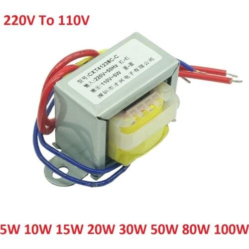 5W 10W 15W 20W 30W 50W 100W Power Transformer Input AC 220V 50HZ Pure Copper Isolation Output AC 110V