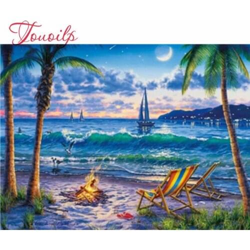 Autocollant mural artisanal 5D lac Loon | Kit de peinture diamant, bricolage, point de croix, broderie de strass en cristal, art