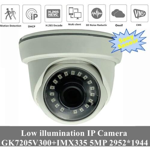 5MP IP Ceiling Dome Camera 3516EV300+Sony IMX335 Low illumination H.265 2592*1944 IRC ONVIF Motion Detection Radiator P2P XMEYE