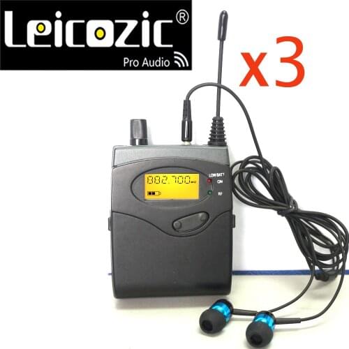 Leicozic 3 pieces BK2050 Receivers SR2050 IEM monitor receivers for monitor systems & in ear monitors professional stage monitor