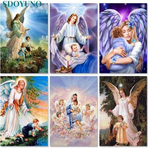 SDOYUNO Paint By Numbers Kits On Canvas City Scenery DIY Frame 60x75cm Oil Painting By Numbers Landscape Home Decor Wall Art