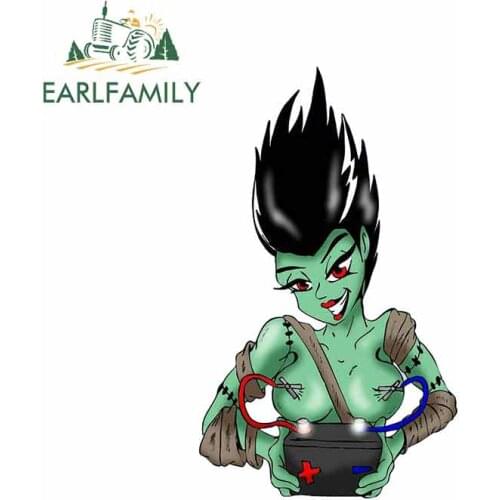 EARLFAMILY 13cm X 8.2cm for Bride of Frankenstein Charging 4 Inch Car Decal Fashion Vinyl Material 3D Stickers Waterproof