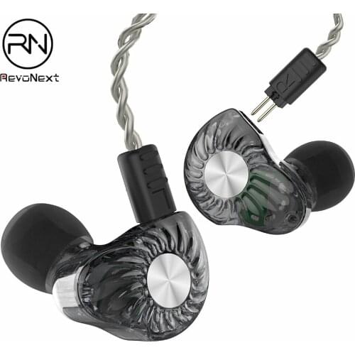 RevoNext RX8 Dynamic Dual Driver Earphone Headset Audio DJ Monitors Earphone Noise Isolating HiFi Music Sports Earbuds