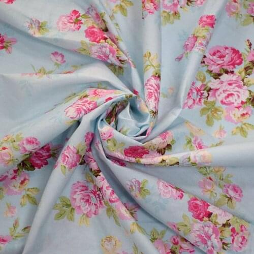 New arrive Blue Floral New Cotton Fabric By Meter For DIY Fabrics Telas Sewing Patchwork Baby Home Textile Tilda Quilting Doll