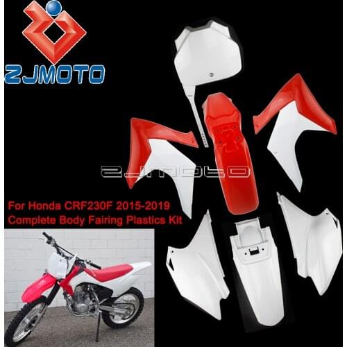 Motocross Fairing Cowling Fender Radiator Shroud Side Covers For Honda CRF230F 2015-2019 Dirt Bike Complete Body Plastic Kit