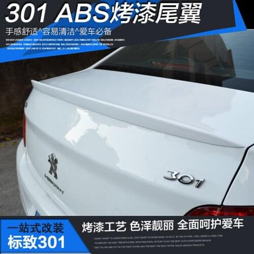 For Peugeot 301 2013-2020 Rear Wing Spoiler, Trunk Boot Wings Spoilers paint ABS 3M Paste