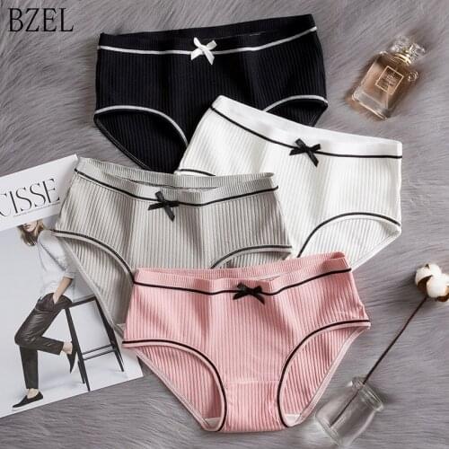 BZEL Quality Panties Womens Solid Underwear Women Girls Panties Casual Female Underwear Lingerie Fashion Womens Cotton Briefs