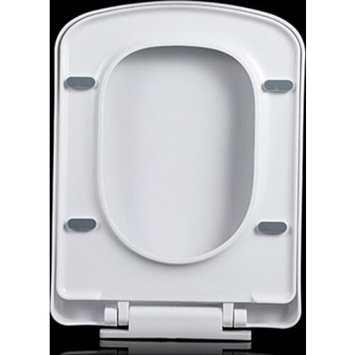 Toilet Close Heavy Duty Elongated Multifunction Round Bathroom Mute Easy To Install White Silent Slow Down Compression Seat