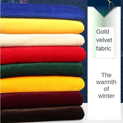 Thickened Golden velvet Fabric By The per meter Sewing for tablecloth Dress Curtain Cloth brocade Black Red White blue diy