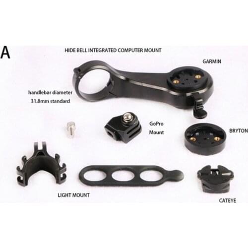 Bicycle Computer Mount With Bike Bell Speedmeter GPS Computer Mount Gopro Sport Camera Holder For GARMIN CATEYE Bryton 4 in 1