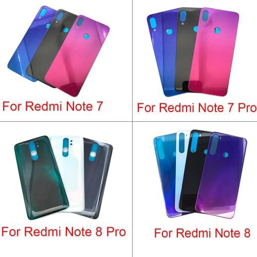 Back Glass Rear Cover For Xiaomi Redmi Note 7 8 Note7 Note8 Pro Battery Door Housing Battery back cover