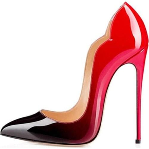 Carole Levy Hot Selling Gradient Colors High Heel Shoe Sexy Pointed Toe Woman Pumps 2019 Fashion Lady Dress Shoe
