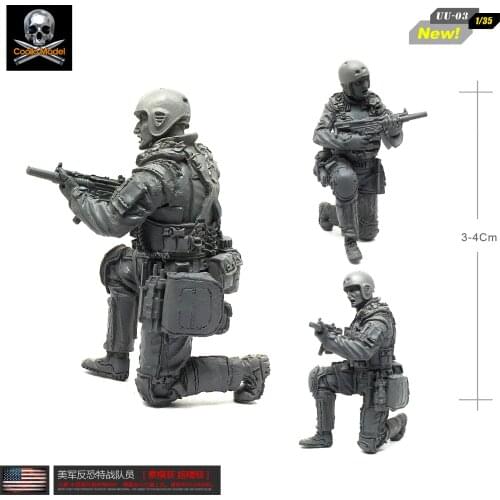 1/35 Resin Model Kits U.s. Soldier figure DIY self-assembled UU-03