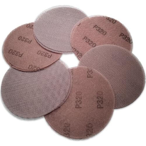 10pcs 5/6 inch Mesh Sanding Discs Hook & Loop Abrasive Dust Free Disc Anti-Blocking Sharp Grinding Sandpaper for Car Wood