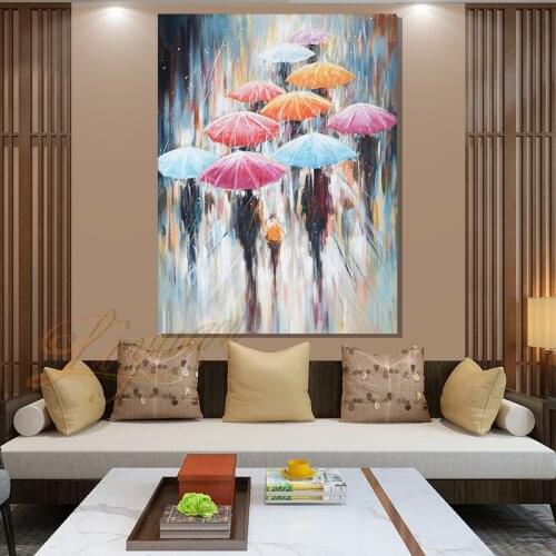 100% Hand Painted Abstract Oil Painting On Canvas Home Wall Decor Modern Romantic couple Oil Painting Wedding Decoration Gifts