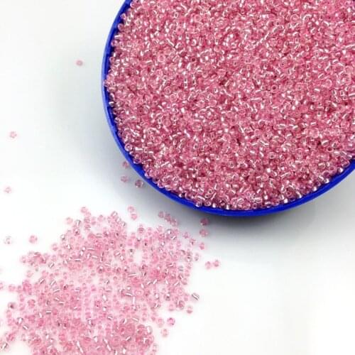 16g 1000pcs 2mm 12/0 Orange Silver Lined Round Loose Spacer Beads Cezch Glass Seed Bead Handmade Jewelry Making DIY Garment Bead