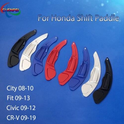 2pcs Aluminum Car Steering Wheel Shift Paddle Extension Shifter For Honda Civic Fit City CR-V Interior Accessories