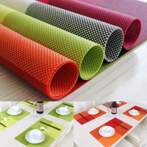 4Pcs/Lot Home Table Decoration Accessories Heat-insulated Tableware PVC Chic Placemat Kitchen Dinning Bowl Waterproof Pad Mat
