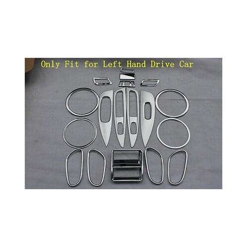 Interior Accessories Whole Kit Cover Trims 18pcs for Nissan Qashqai 2014 - 2016