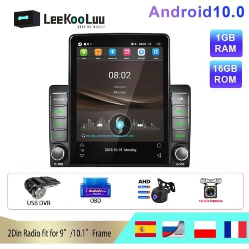 LeeKooLuu Android 10.0 Car radio 2 Din Autoradio 9.5" Vertical Touch Screen Car Multimedia Player GPS Bluetooth Wifi Mirrorlink