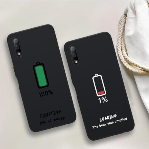 Battery energy Black Soft Phone Case for Huawei P40 P30 P20 Mate 10 20 30 40 Pro lite Plus P smart 2019 2020 TPU Cover