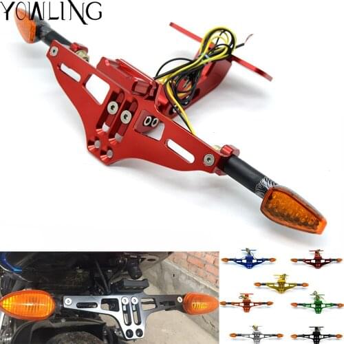 For YAMAHA MT07 FZ07 MT 07 MT09 MT 09 MT-09 YZF R1 R6 R3 Fender Eliminator Registration Plate Bracket License Plate Holder Light