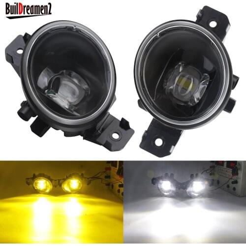 2 Pieces LED Fog Light 30W 8000LM Car Front Fog Lamp White Yellow For Nissan X-Trail Almera Juke Micra Murano NV400 Micra Teana