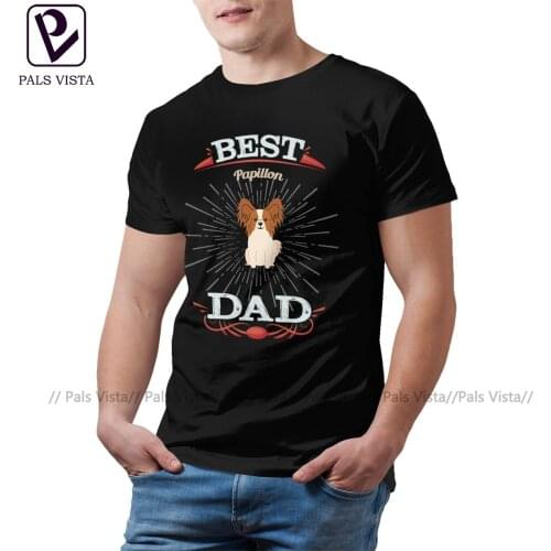 Papillon Dog T-Shirt Streetwear Cute 100 Cotton T Shirt Printed Short Sleeves Tee Shirt Male Big