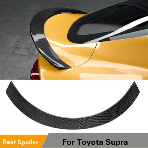 Carbon Fiber Rear Trunk Spoiler Wing Boot Lip for Toyota Supra 2019 2020 2021 Carbon Fiber Rear Spoiler Boot Lid Wing