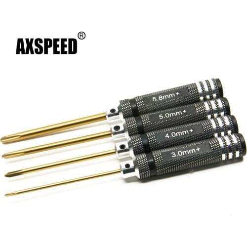 AXSPEED Pocket 3.0mm 4.0mm 5.0mm 5.8mm Cross Phillips Flat Screwdriver Tools for 1/10 RC Model Car Boat Drone Plane