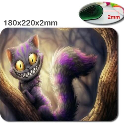 Selling quick printing Cheshire cat fashion and durable notebook mouse pad anime game players mouse pad for home and office