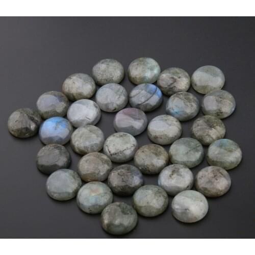 10pcs/lot Round Cabochon Natural Stones Flash Labradorites Cabochon for Making DIY Rings Jewelry Accessories Size 4-20mm