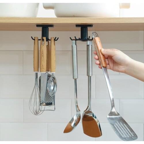 Kitchen Hook Organizer Bathroom Hanger Wall Dish Drying Rack Holder for Lid Accessories Cupboard Storage Kitchen Organizer and