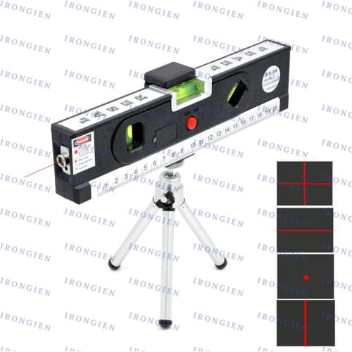 Laser-level 4 In 1 Vertical Horizon Cross Line Measuring Tape Aligner Laser Marking Lines Accurate Optical Tripod Instruments