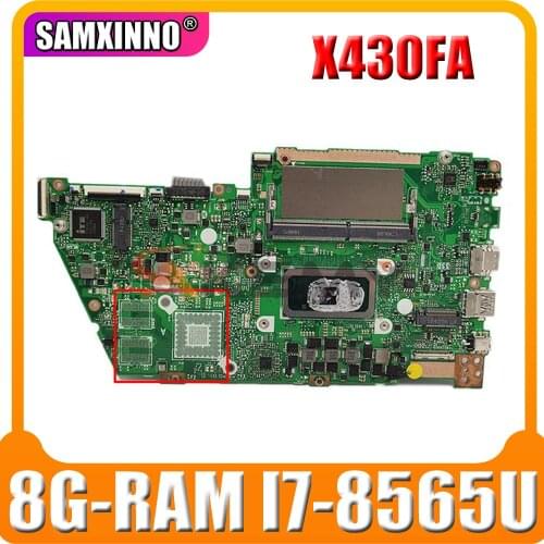 X430FA Mainboard For ASUS X430FA X430F A430F S4300F Laptop motherboard Motherboard W/ 8G-RAM I7-8565U