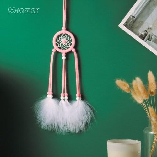 MIAMOR 4 Colors MINI Dreamcatcher DIY Kit Nursery School Kids Room Decoration Wedding Car Home Wall Decor Accessories amor068