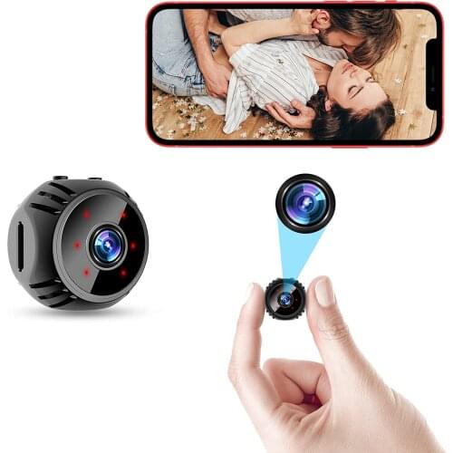 Mini Camera WiFi Small Wireless Security Surveillance Baby Monitor Indoor Video Recorder with Live Feed Phone APP Remote View