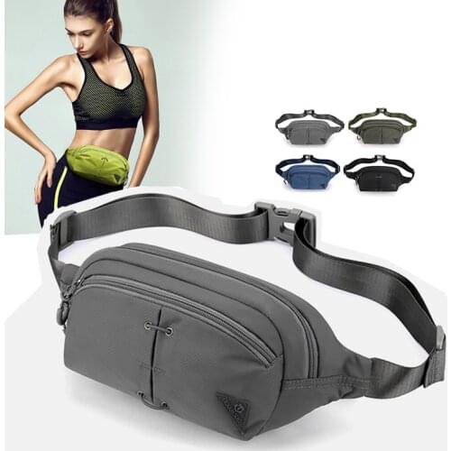 Men Nylon Fanny Pack Waist Bum Hip Bag For Gym Fitness Travel Military Male Single Chest Pack Running Belt Bags