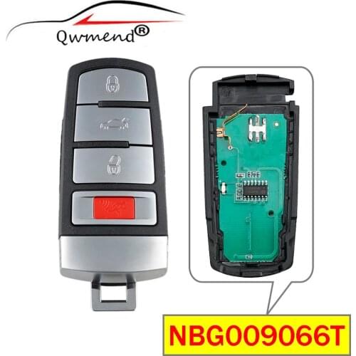 QWMEND 3+1Buttons Smart Remote Key ID48 Chip 315Mhz For VW Passat CC 2006 2007 2008 2009 2010 2011 2012 NBG009066T