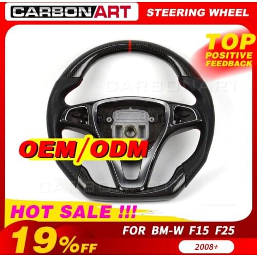 Steering wheel for Mercedes W205 C63 A45 W176 CLA45 GLC GLE class V260 W213 X253 GLA X156 carbon fiber steering wheel 2016-2018