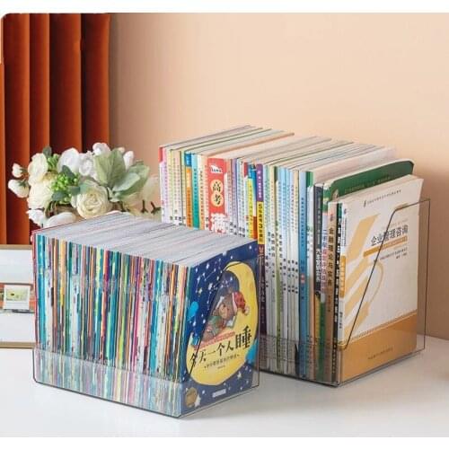 Cosmetic Storage Rack Plastic Desktop Book Storage Box Childrens Picture Books Oxford Tree Book Storage Transparent Visual Art