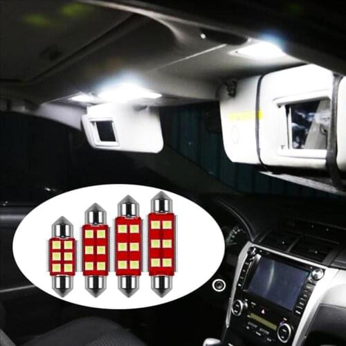 LED Bulbs 31mm 36mm 39mm 41mm C5W C10W Super Bright Car Dome Light Canbus No Error Auto Interior Reading Double Tip Lamps