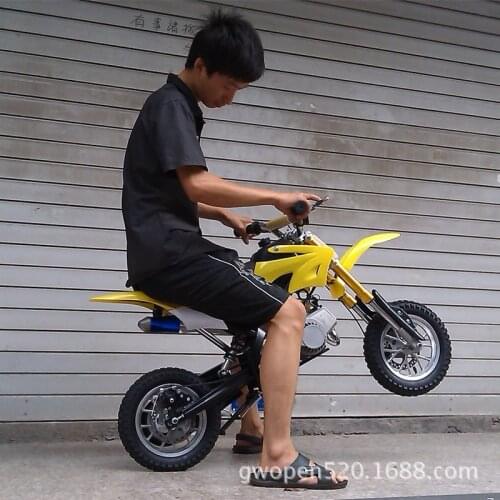 Adult Male And Female Two-stroke Pull Start 49CC Off-road Motorcycle New Double Disc Brake Gas Scooter
