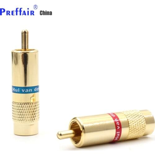 24K Gold plated RCA Connector RCA plug Audio RCA cable Audio connector soldering